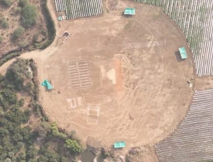 Aerial view of the playground