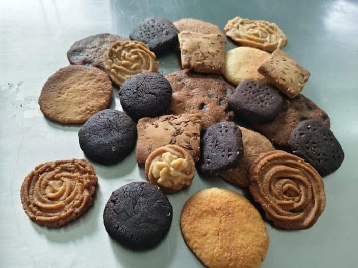 Cookies baked in a bakery practical
