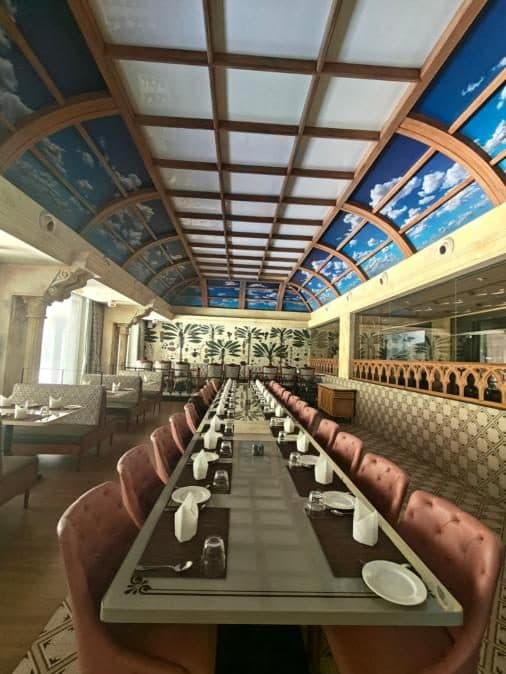 A restaurant at the Lemon Tree hotel visited by students